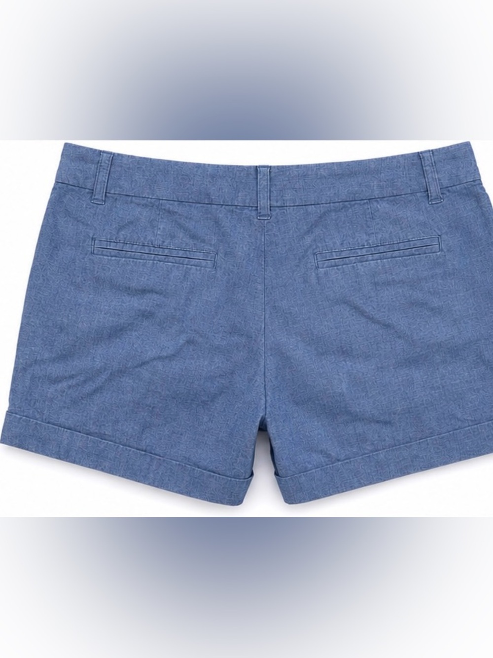 J.Crew Chambray Cotton Shorts - Blue -6 - Picture 3 of 5